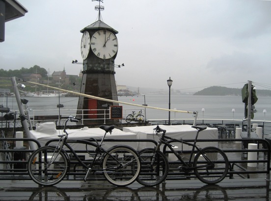 rainy Oslo waterfront